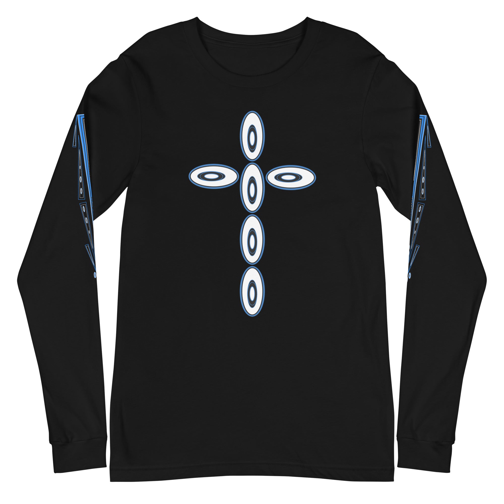 Sacred Oval Cross Long Sleeve Tee (side design)
