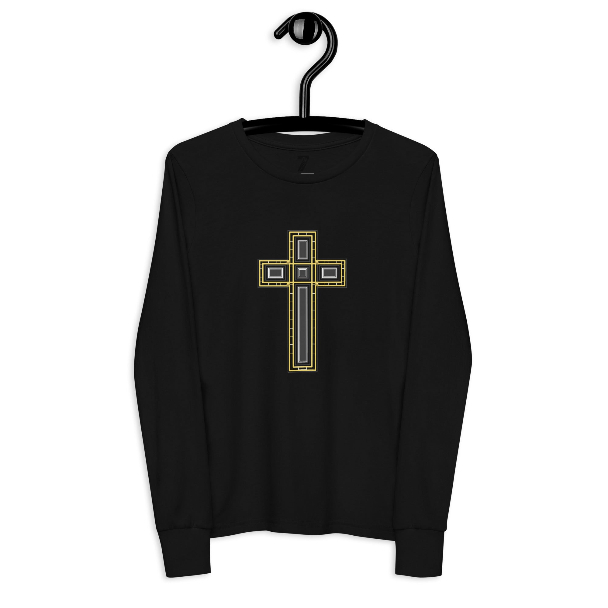 Youth Gold Cross long sleeve tee