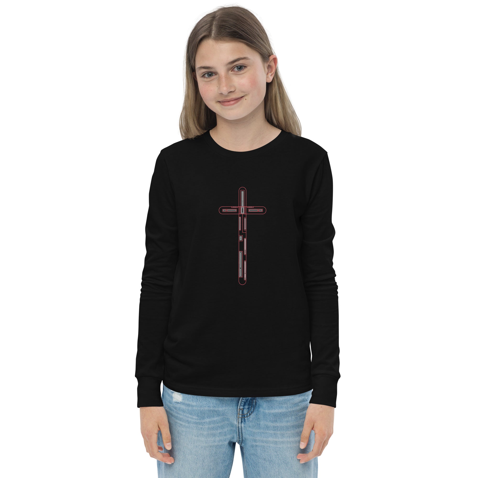 Youth Shadow Cross long sleeve tee
